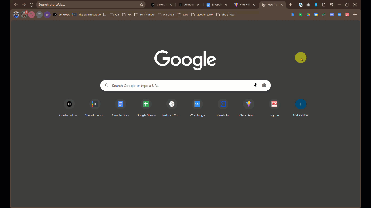 This GIF shows adding a bar, a control, and an app from your Shift setup.