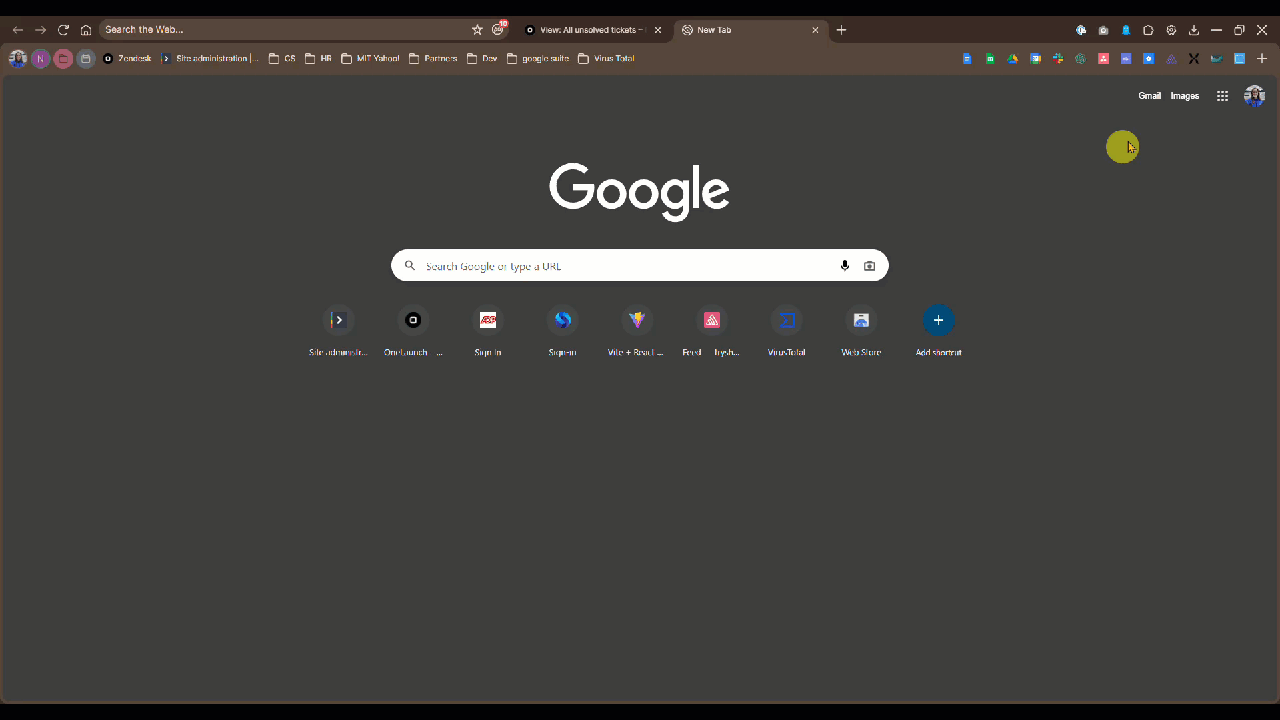 This GIF shows how to enable Sync and manage your Sync