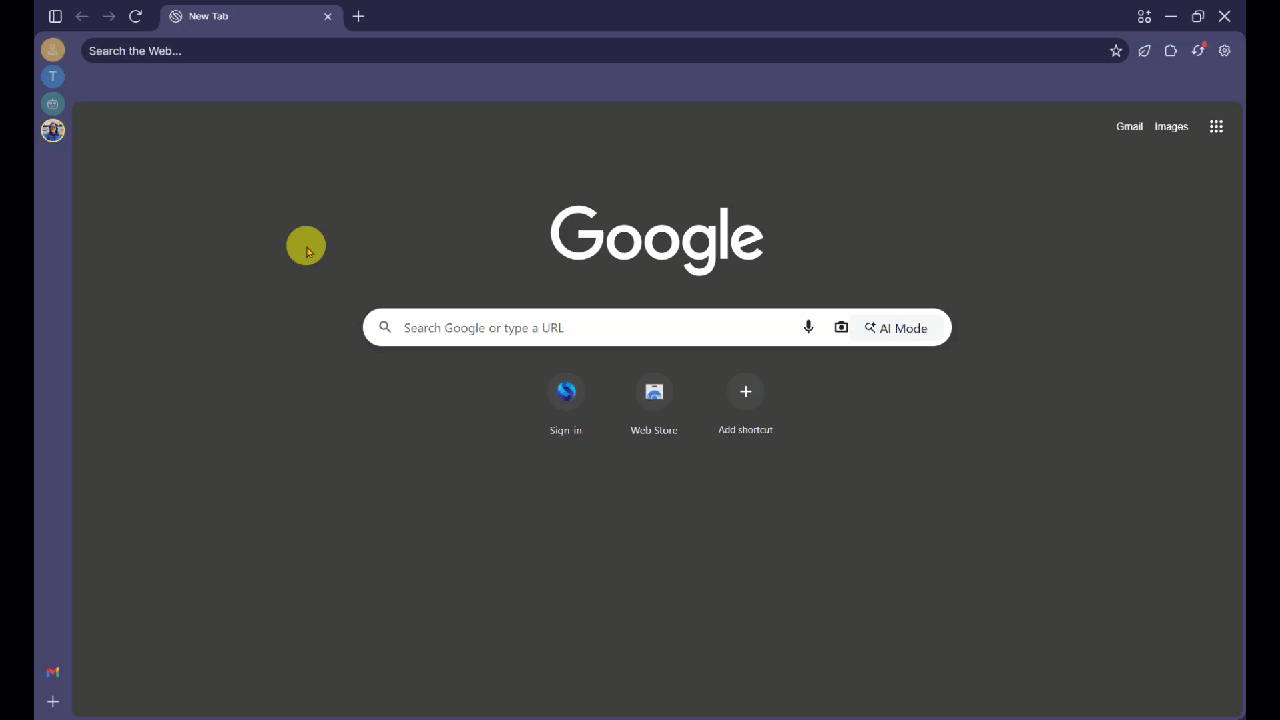 This GIF shows where and how to add a custom app and regular app
