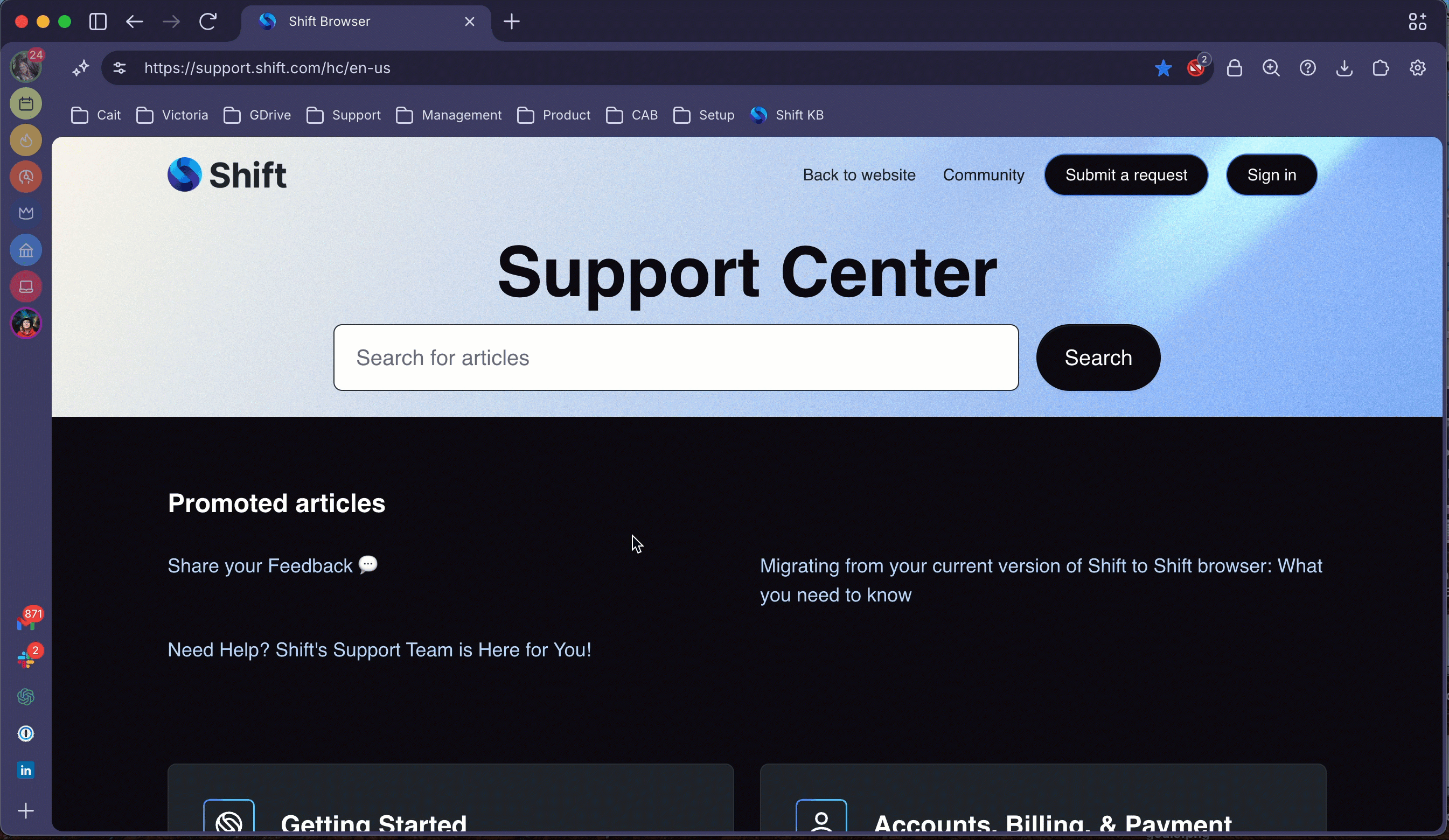 Gif shows a user opening AI Chat by clicking the AI icon beside the omnibox. 
